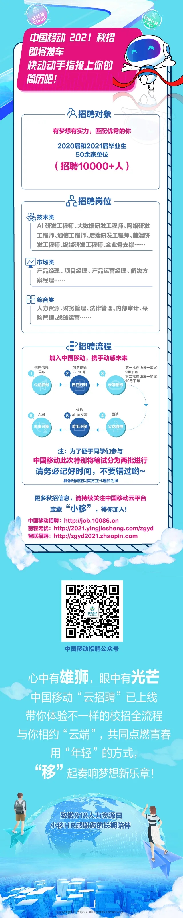 中國移動(dòng)2021年校園招聘正式啟動(dòng)！