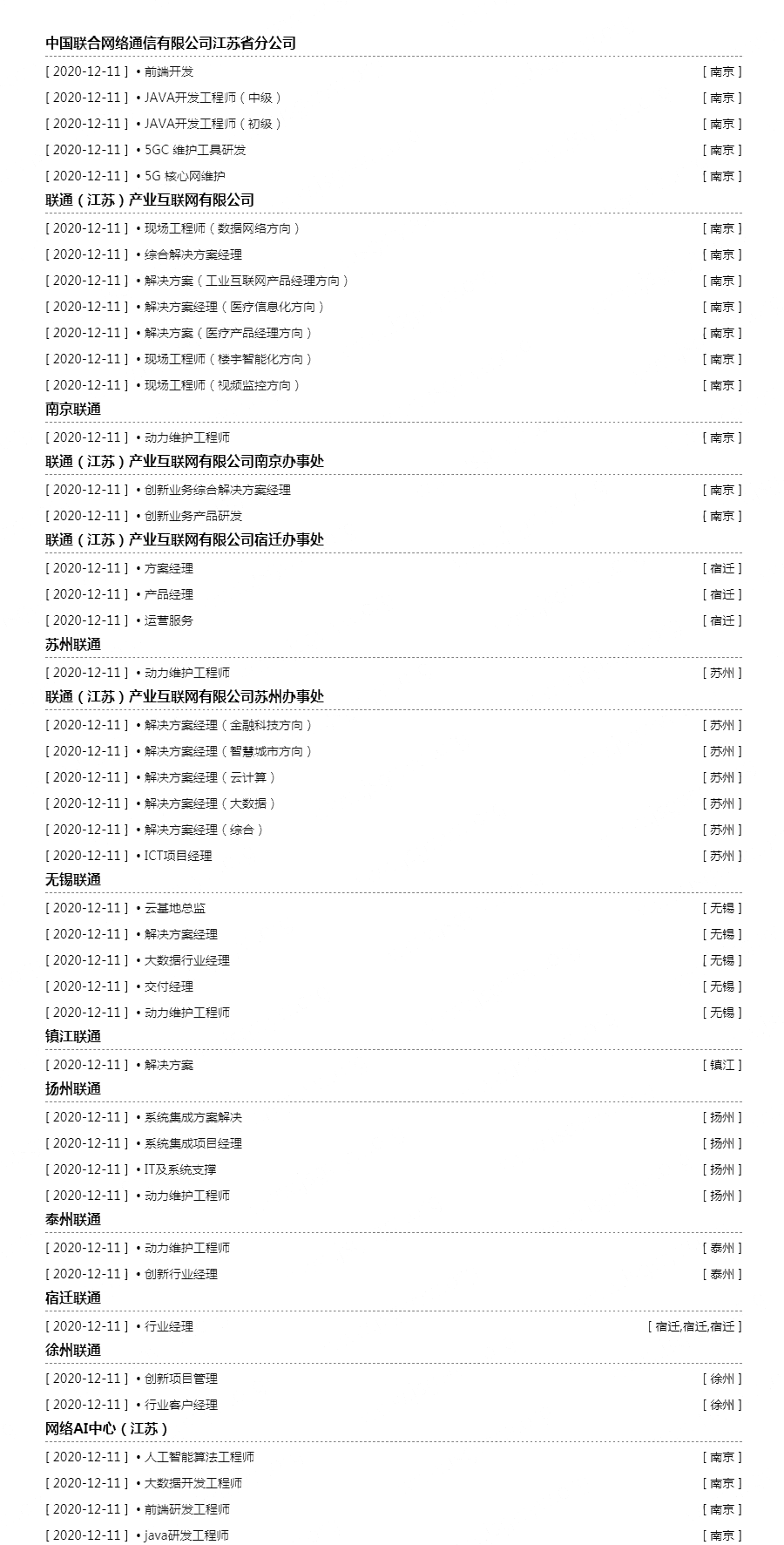 招聘職位