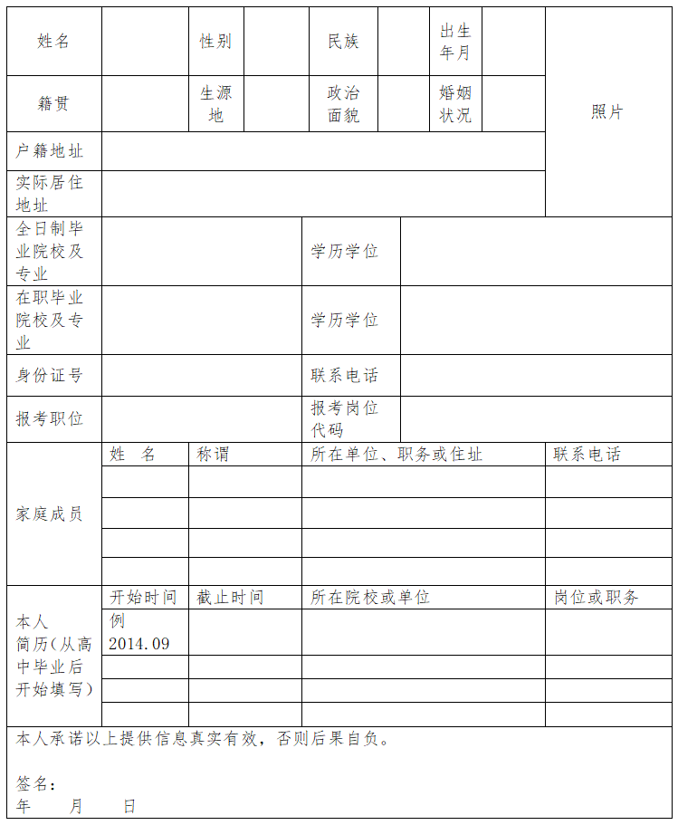 淮安市公安局警務(wù)輔助人員報名表
