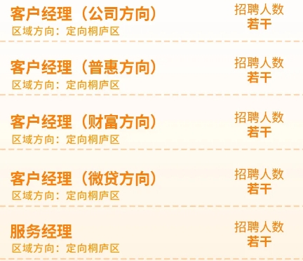 2024年溫州銀行杭州桐廬支行（籌）社會(huì )招聘公告（4.24）