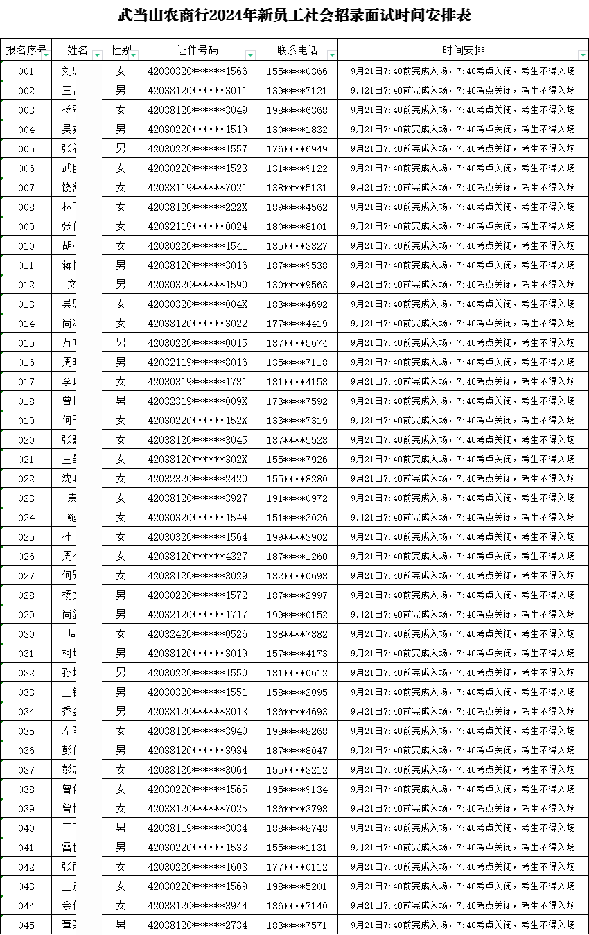 2024年新員工社會(huì )招錄面試時(shí)間安排表